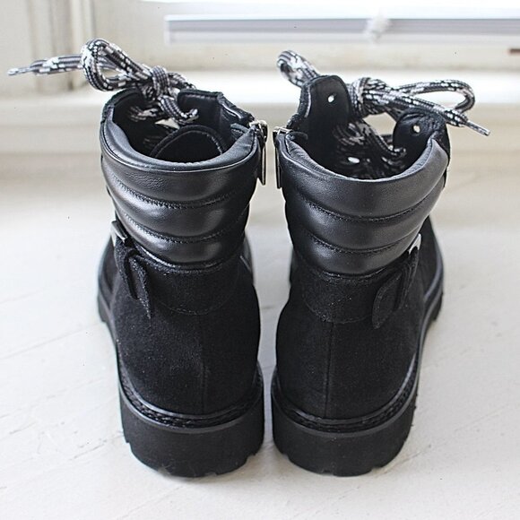New - Aquatalia Mayra Waterproof Combat Lace Up Boots in Black, size 9.5 - Picture 3 of 12